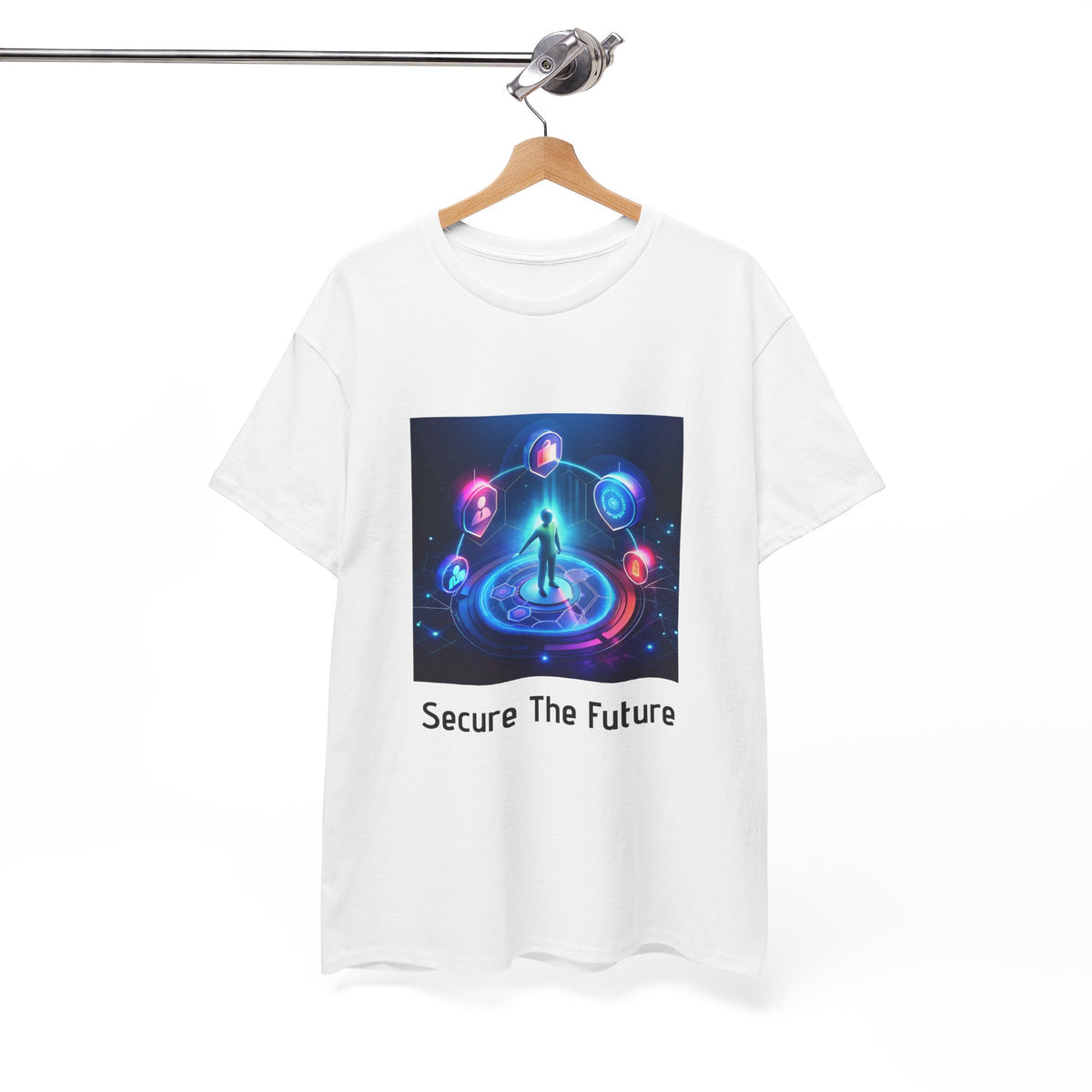 T-Shirt — "Secure The Future" Cybersecurity Futuristic Graphic Tee - Conscience Garment