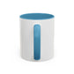 Mind the Gap Coffee Mug — Colorful City Skyline Accent Mug (11/15oz)