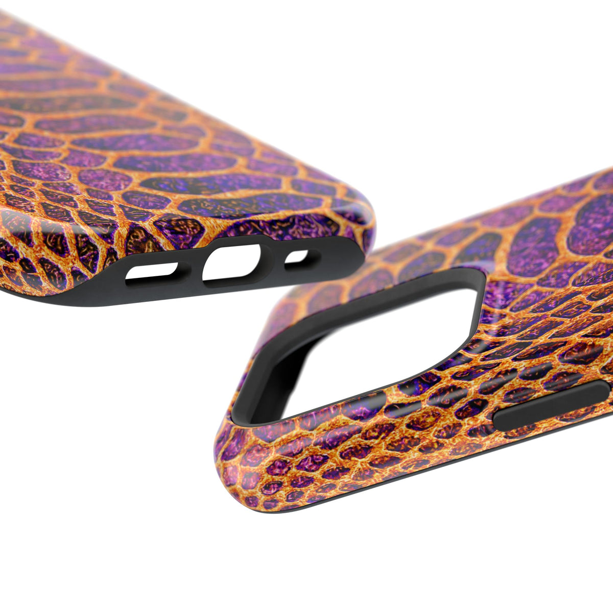 Purple-Gold Snake Skin Magnetic Impact Case