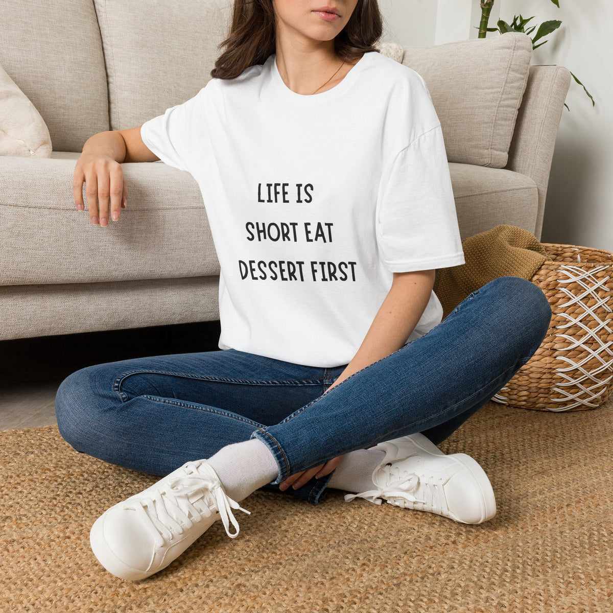 T-Shirt — "Life Is Short Eat Dessert First" Funny Foodie T-Shirt