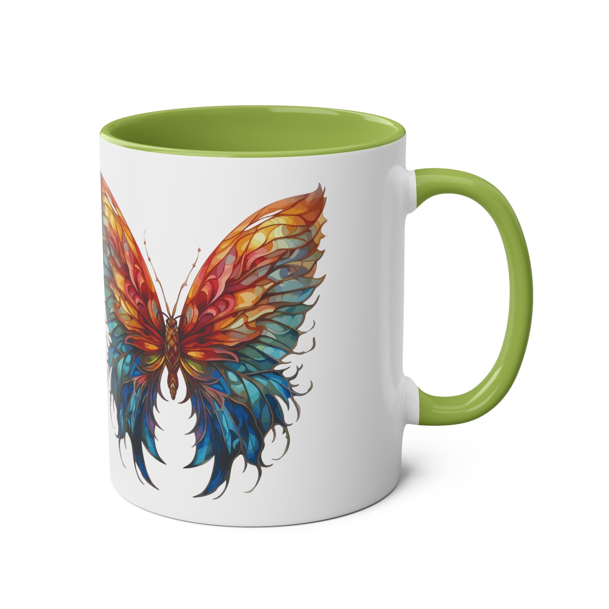 Butterfly Two-Tone Coffee Mug, Birthday Gift, 7 Colors