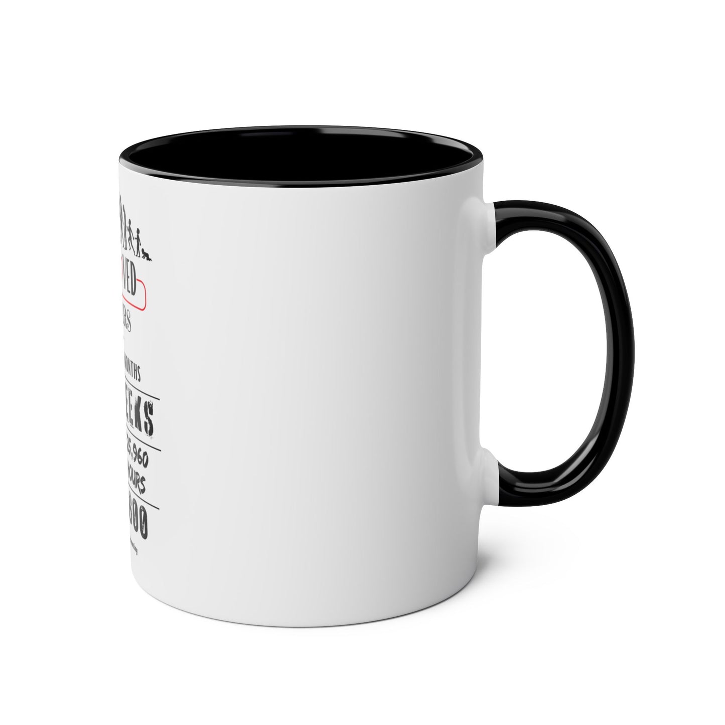 60th Birthday Two-Tone Coffee Mug, 11oz - Conscience Garment