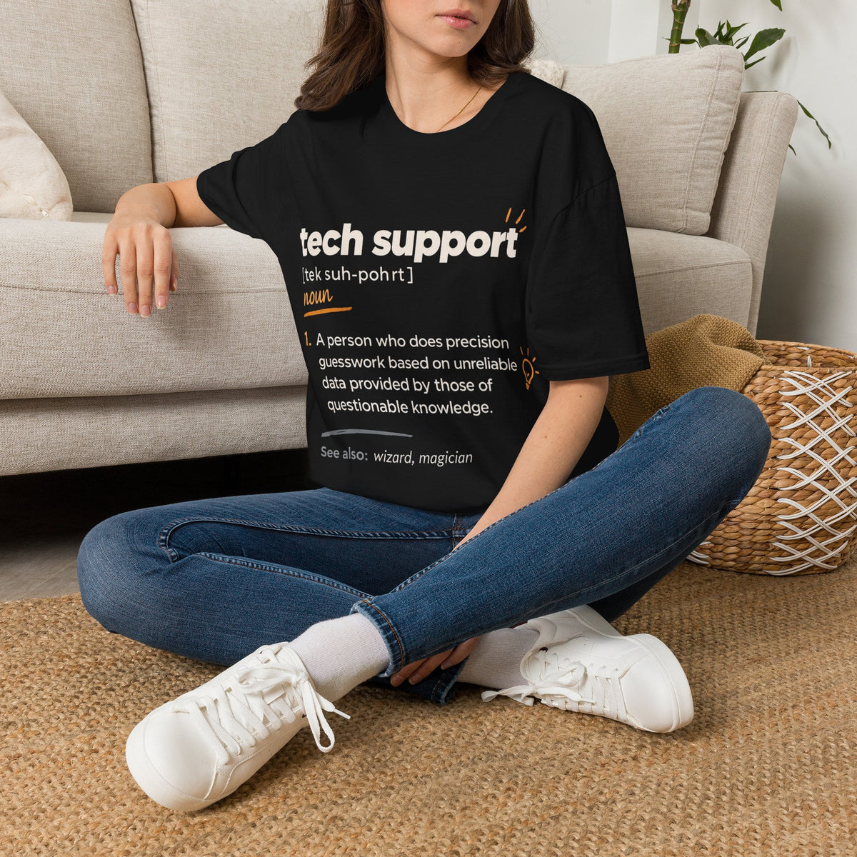 Tech Support Definition T-Shirt — Funny IT Support Tee ("tech support" Definition) Gift