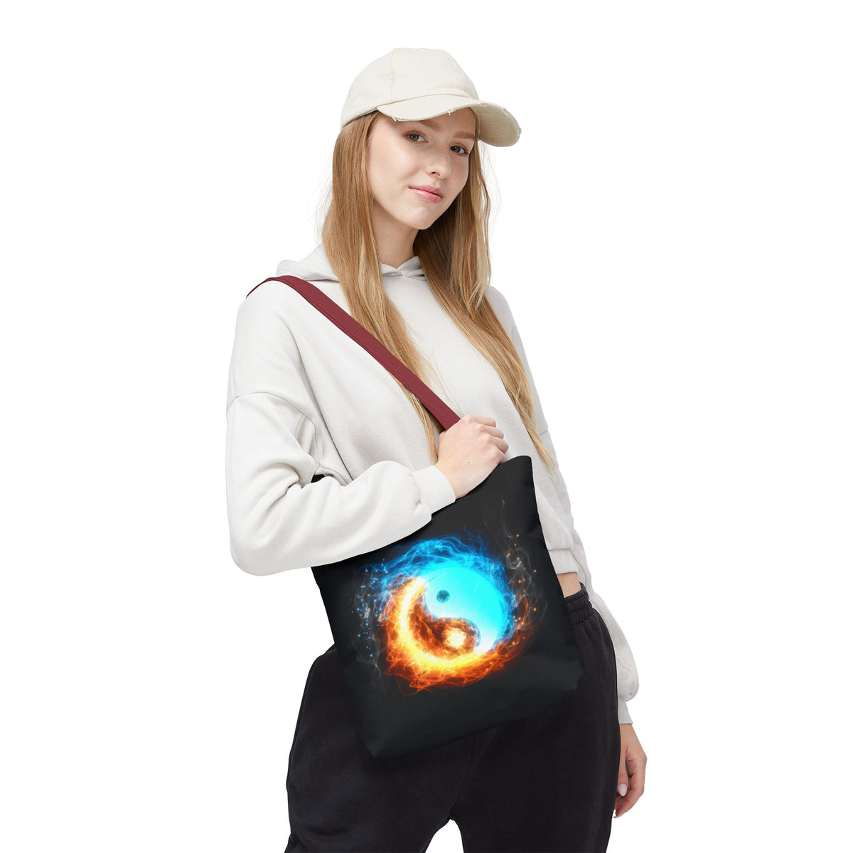 Fire and Ice Yin Yang Tote Bag