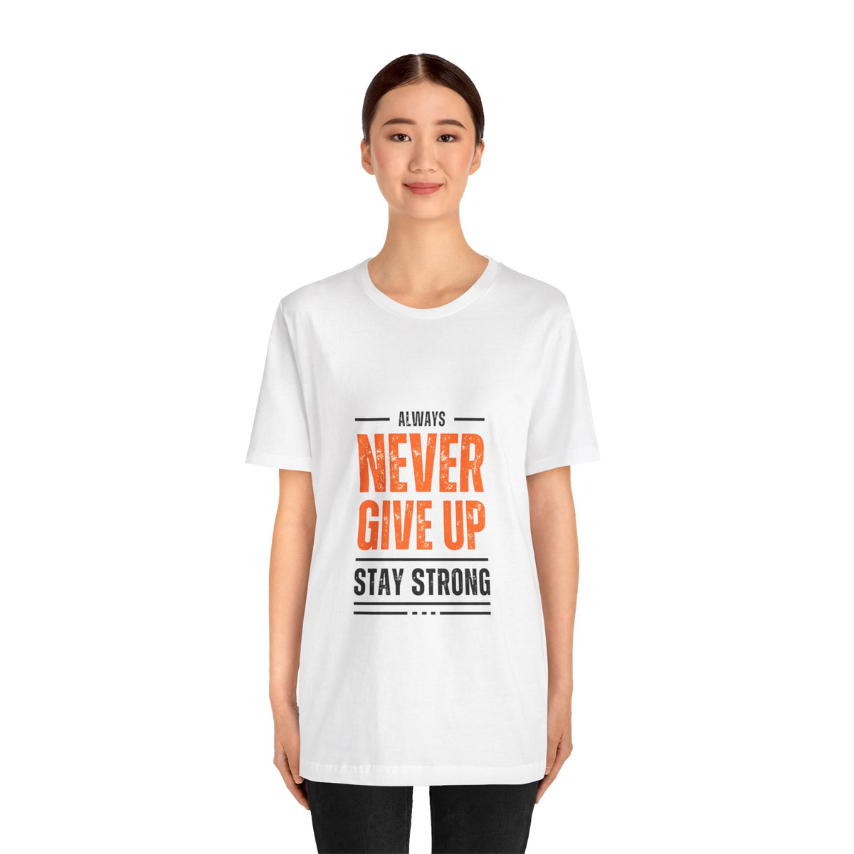 Motivational Never Give Up T-Shirt - Conscience Garment
