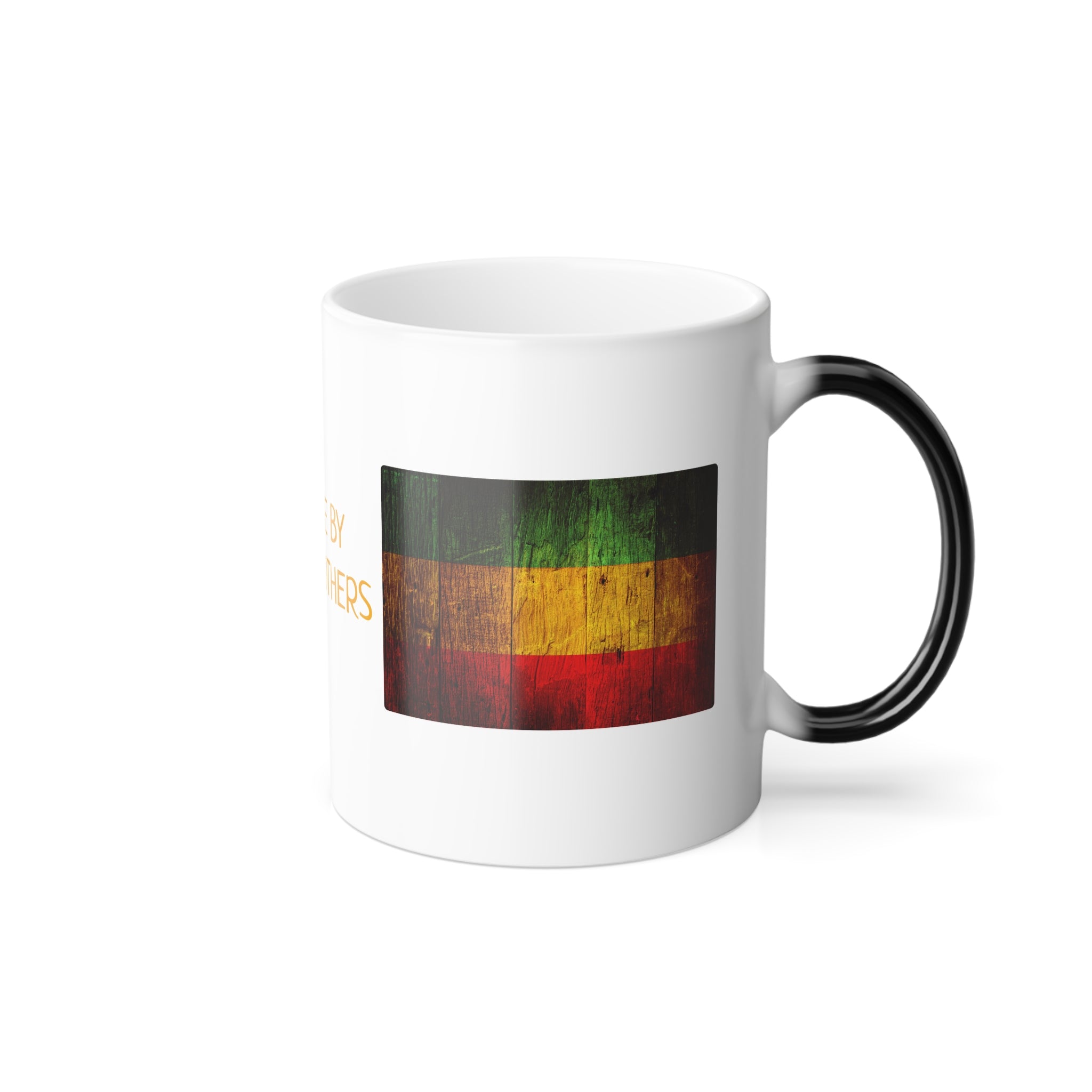 Color-Changing Mug "We Rise By Lifting Others" Inspirational Lion Design, 11 oz