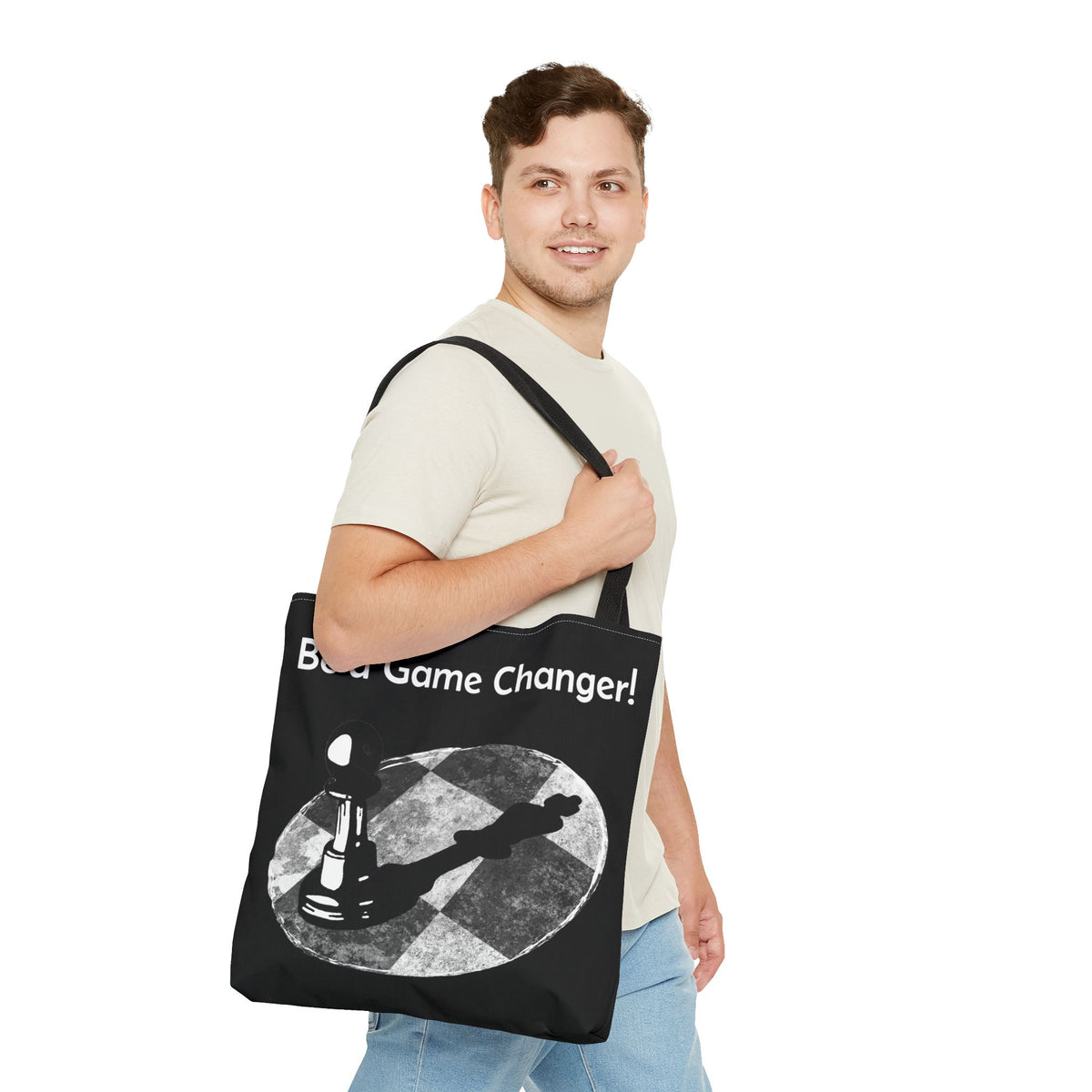 Be a Game Changer Inspirational Chess Tote Bag