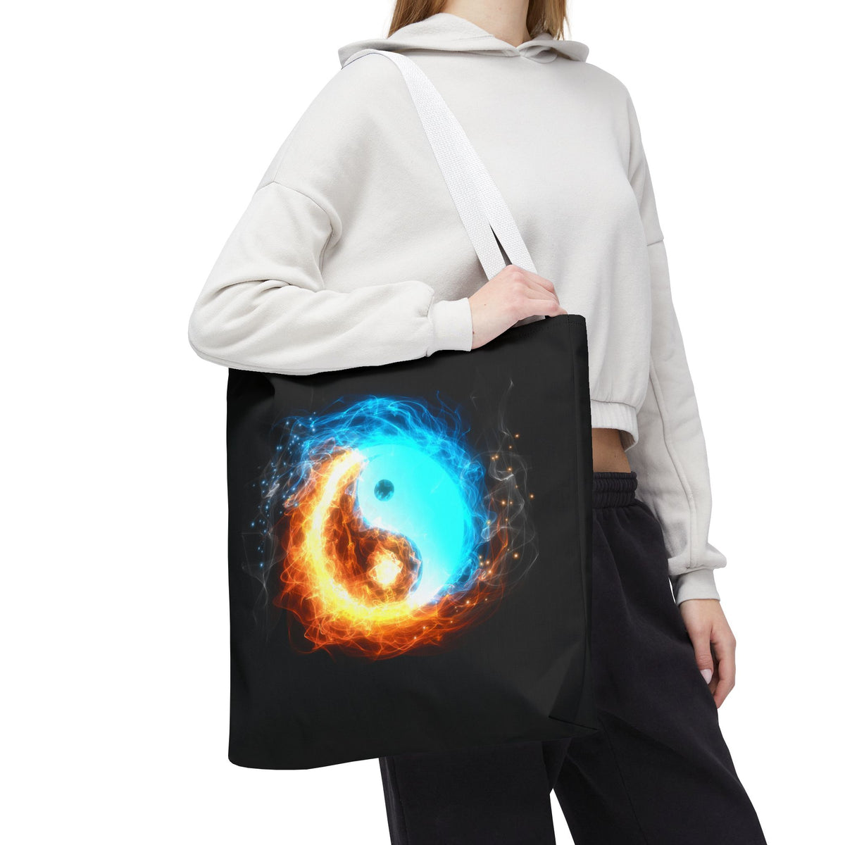 Fire and Ice Yin Yang Tote Bag