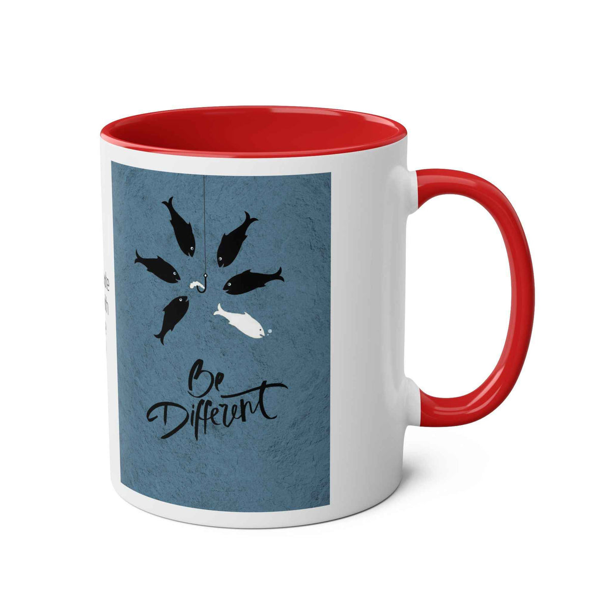 Motivational Two-Tone Mug - Be Different Design, 11oz