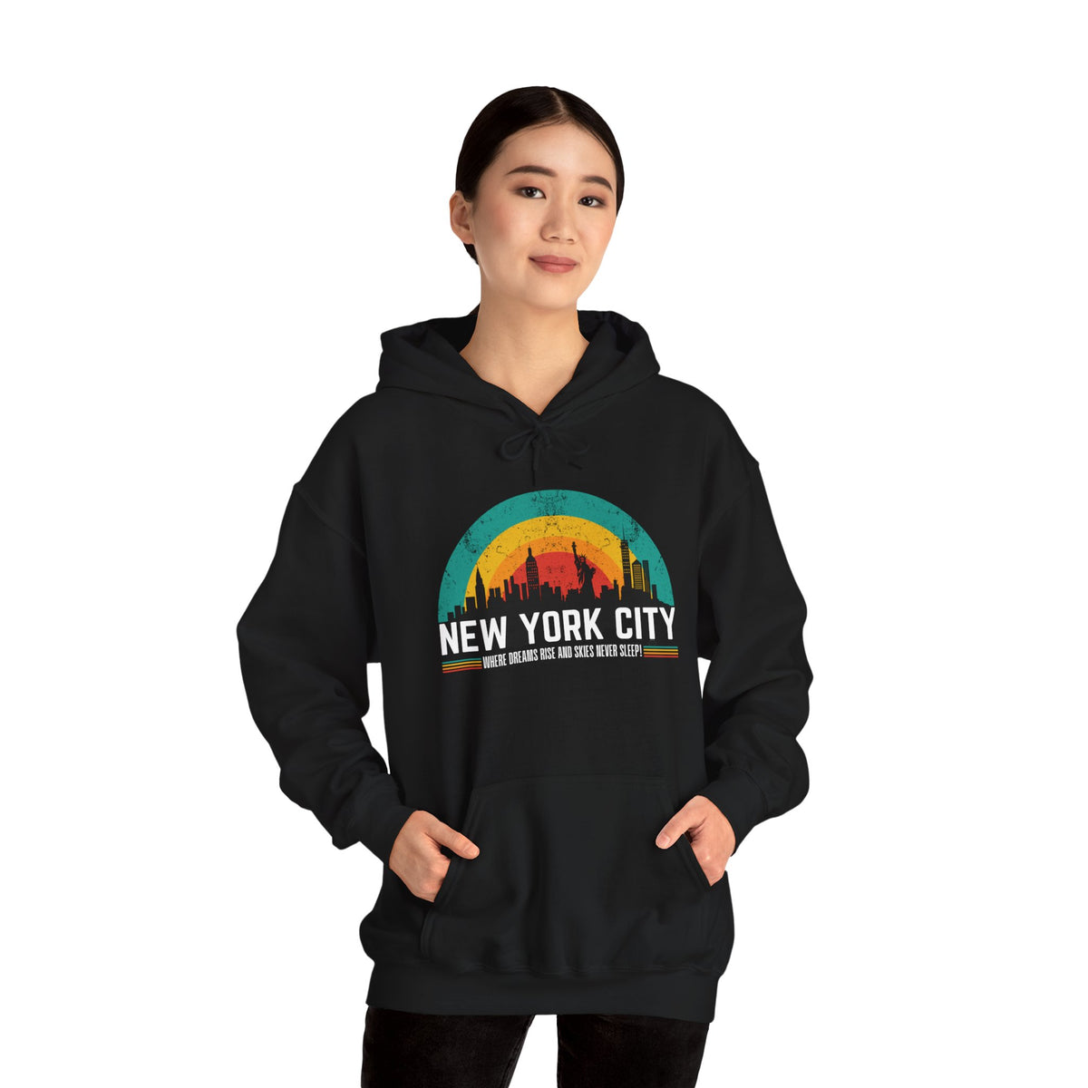 Hooded Sweatshirt - New York City Skyline - Conscience Garment
