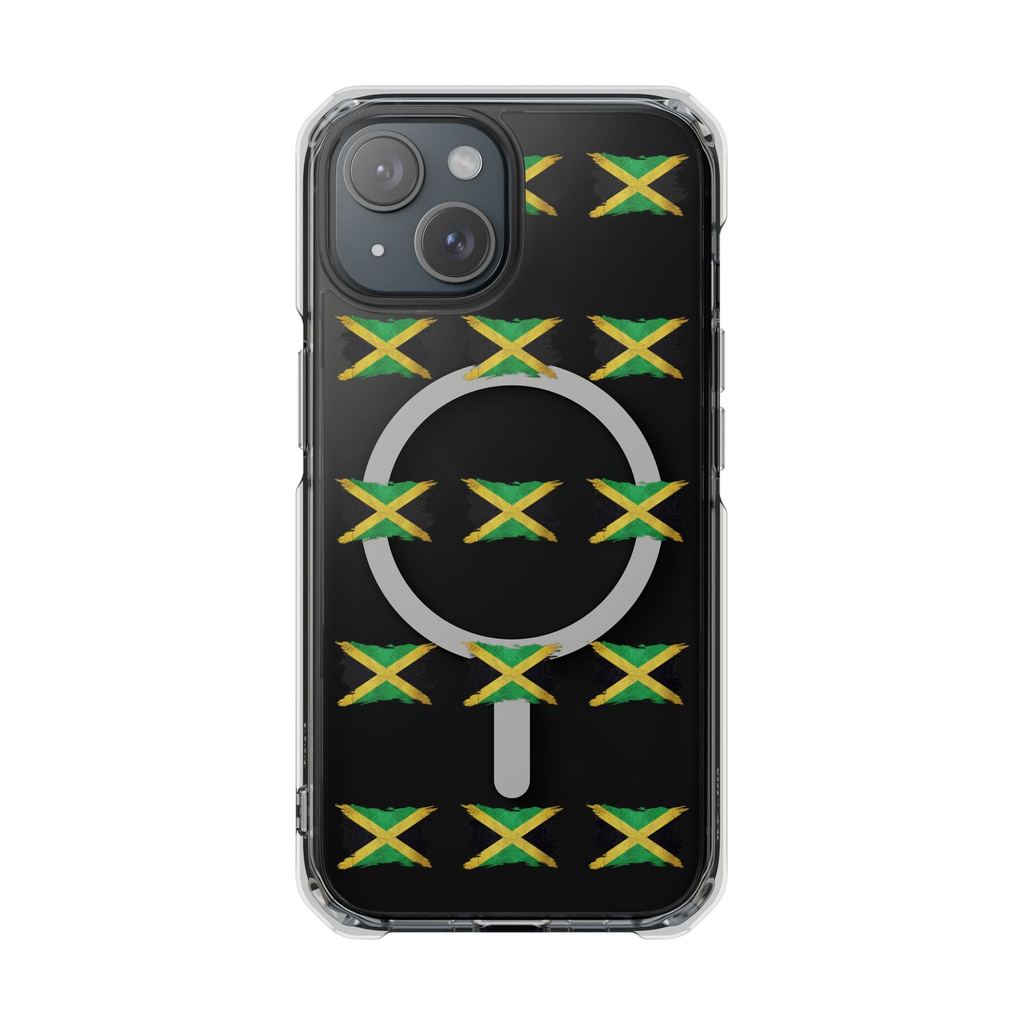 Jamaica Flag Clear Magnetic Phone Case — MagSafe Compatible