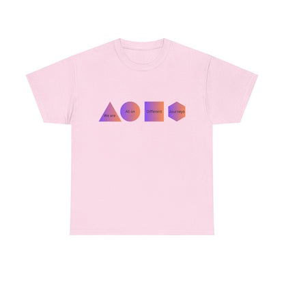 Geometric Design Unisex Heavy Cotton Tee - Perfect for Casual Wear, Graphic Tee, Trendy Shirt, Art Lover Gift, Everyday Comfort - Conscience Garment