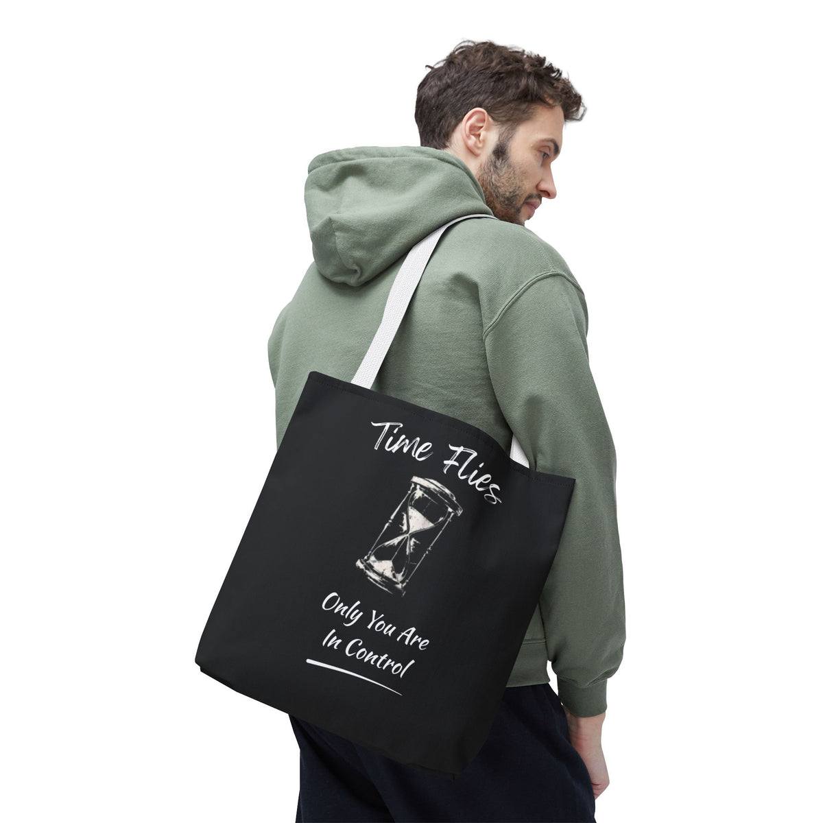 Time Flies Motivational Tote Bag