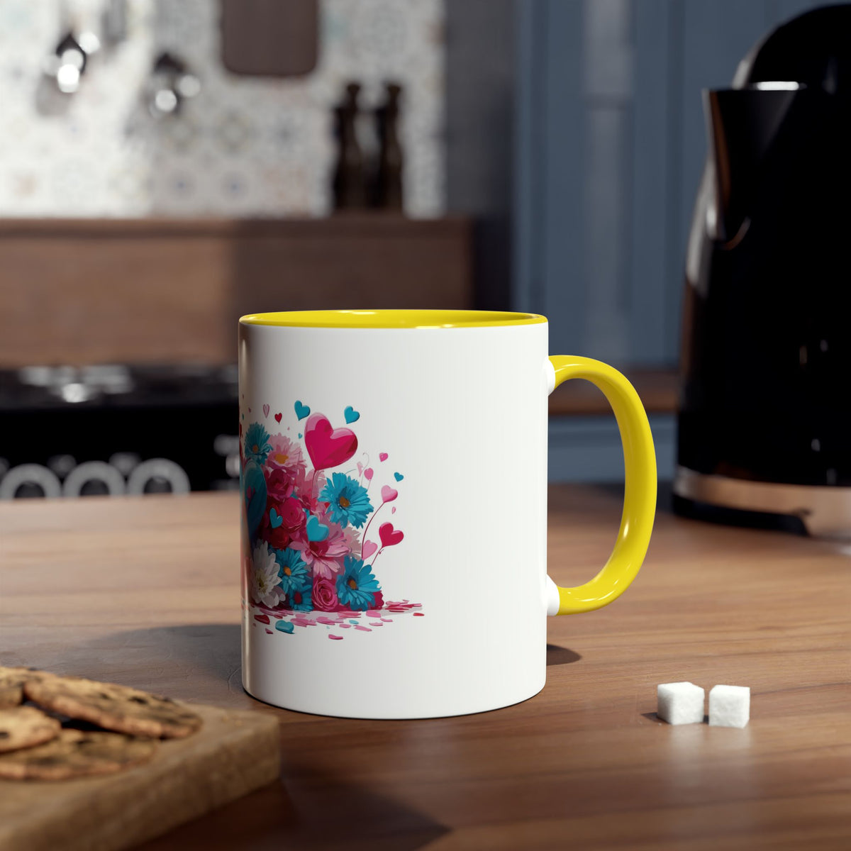 Love and Hearts Two-Tone Mug, 11oz - Conscience Garment