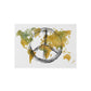 Peace World Map Outdoor Rug — Watercolor Earth & Peace Symbol Doormat