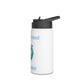 Stay Hydrated Stay Happy Stainless Steel Water Bottle — Cute Earth & Water Drop Design - Conscience Garment
