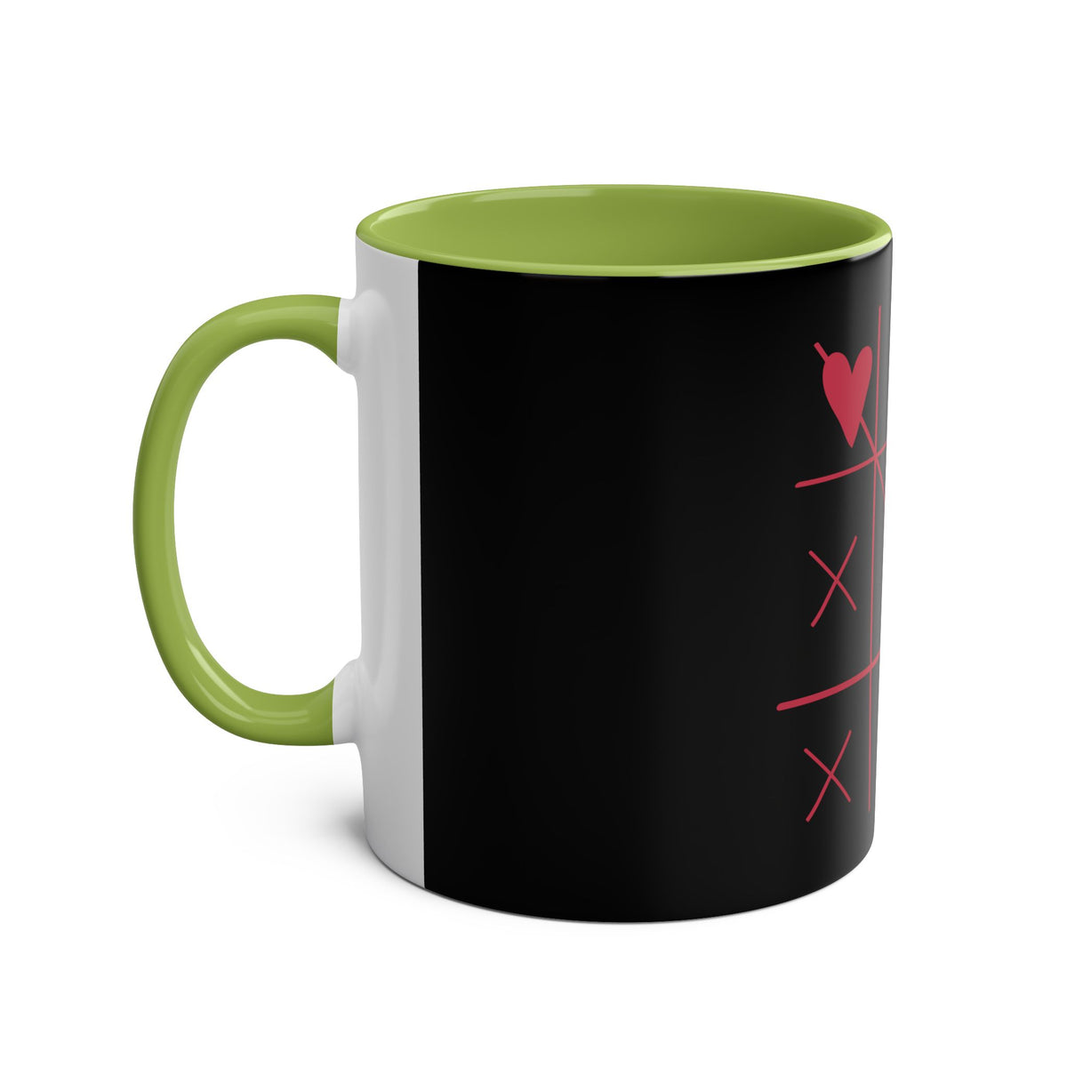 Hearts and Crosses Coffee Mug,  11oz - Conscience Garment