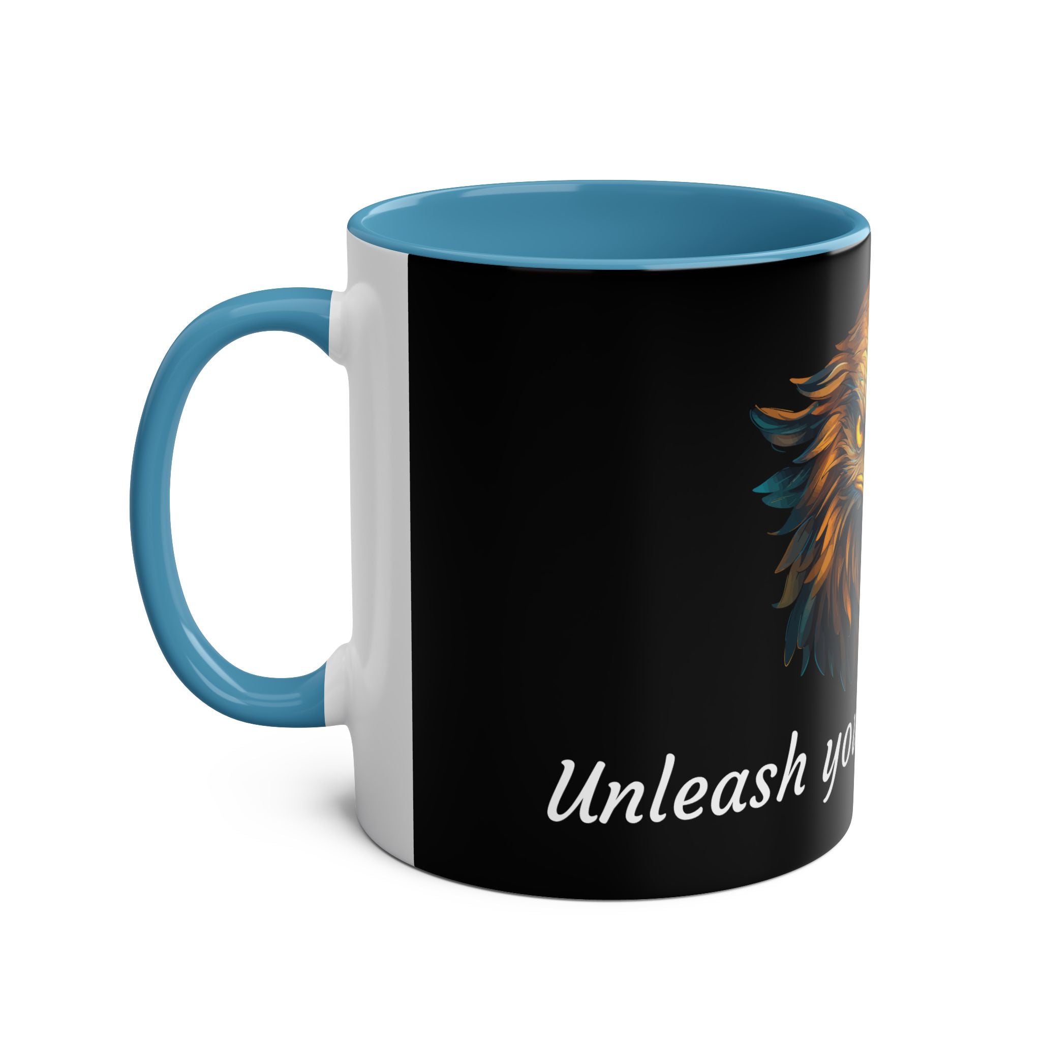 Eagle Two-Tone Coffee Mug, Birthday Gift, 7 Colors, Inspiration, Motivational