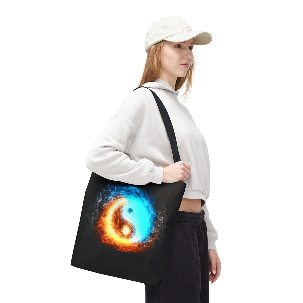 Fire and Ice Yin Yang Tote Bag