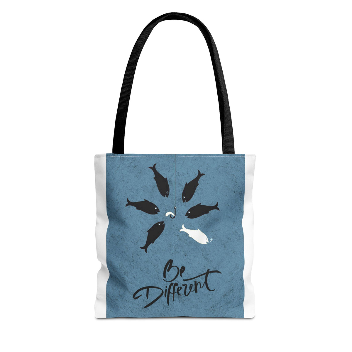 Be Different Whale Tote Bag — Inspirational Ocean Animal Canvas Tote