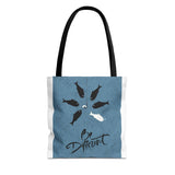 Be Different Whale Tote Bag — Inspirational Ocean Animal Canvas Tote