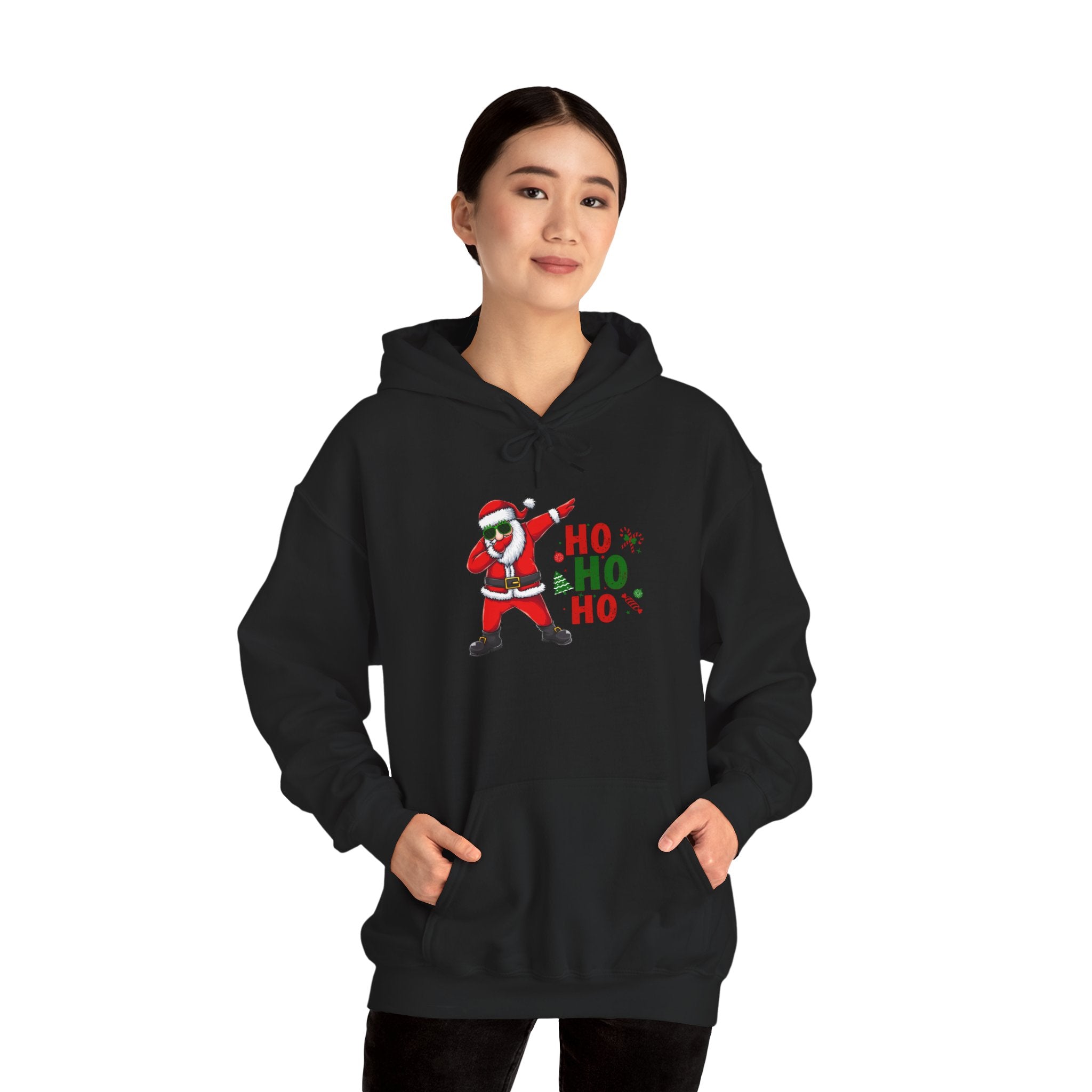 Dabbing Santa Hoodie — 'Ho Ho Ho' Christmas Holiday Sweatshirt