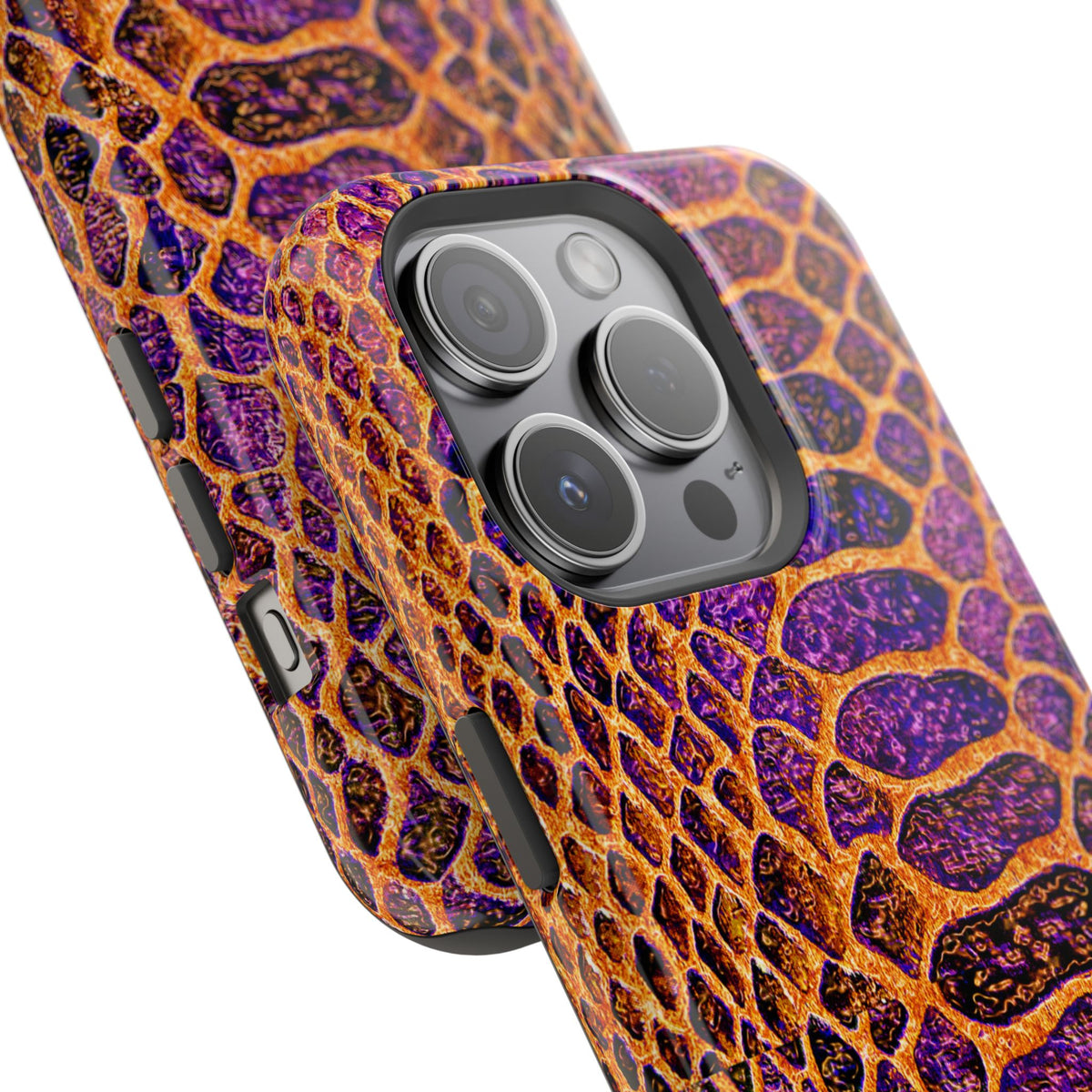 Purple-Gold Snake Skin Magnetic Impact Case