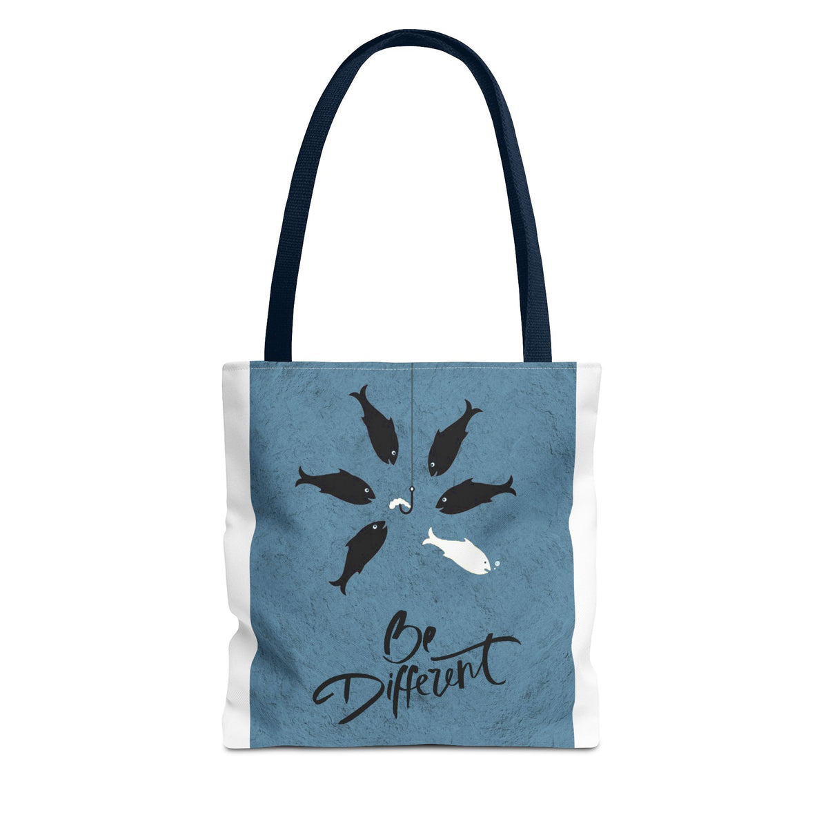 Be Different Whale Tote Bag — Inspirational Ocean Animal Canvas Tote