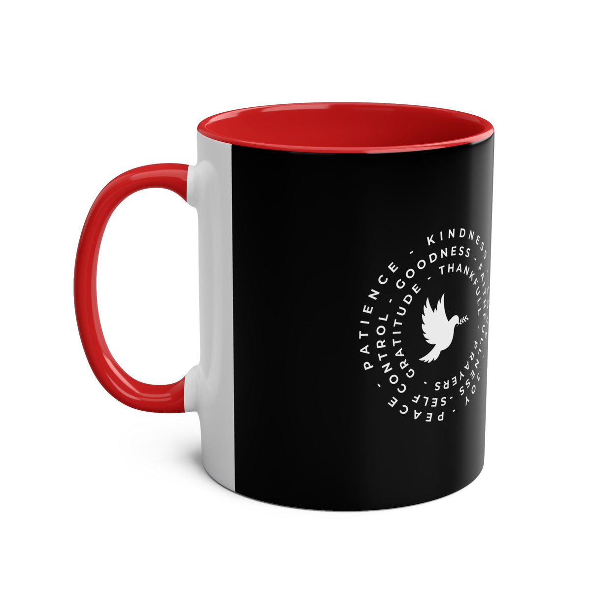Mug with Dove and Harmony & meanigful words - Conscience Garment