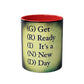 Coffee Mug with GRIND - Get Ready It's a New Day Design - Conscience Garment