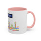 Mind the Gap Coffee Mug — Colorful City Skyline Accent Mug (11/15oz)