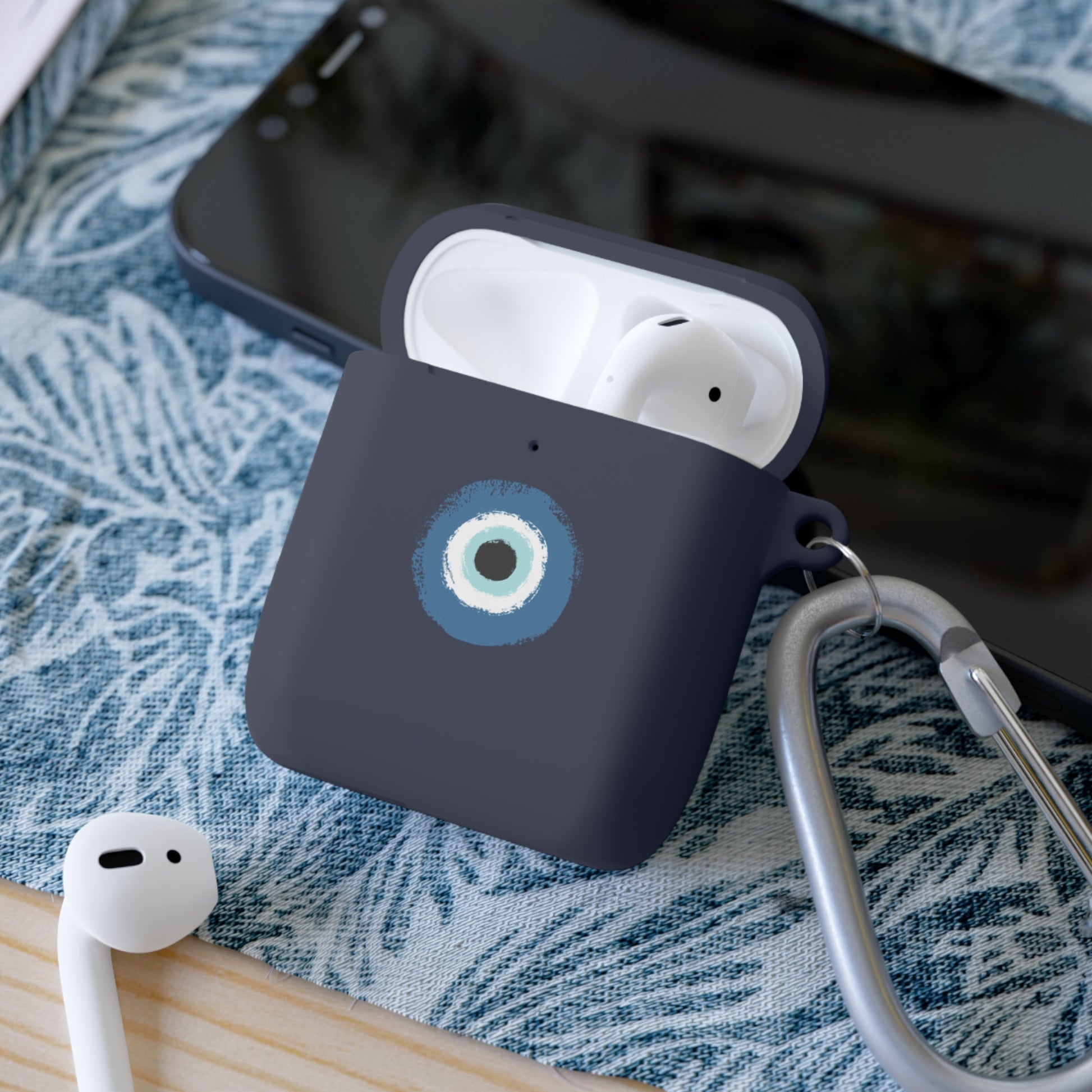 AirPods Case Cover with Evil Eye Design, Protective Case for AirPods Pro, Trendy Wireless Earbud Cover, Unique Gift for Music Lovers, [...] - Conscience Garment