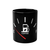 Funny Two-Tone Coffee Mug with Fuel Coffee Gauge Design - Conscience Garment
