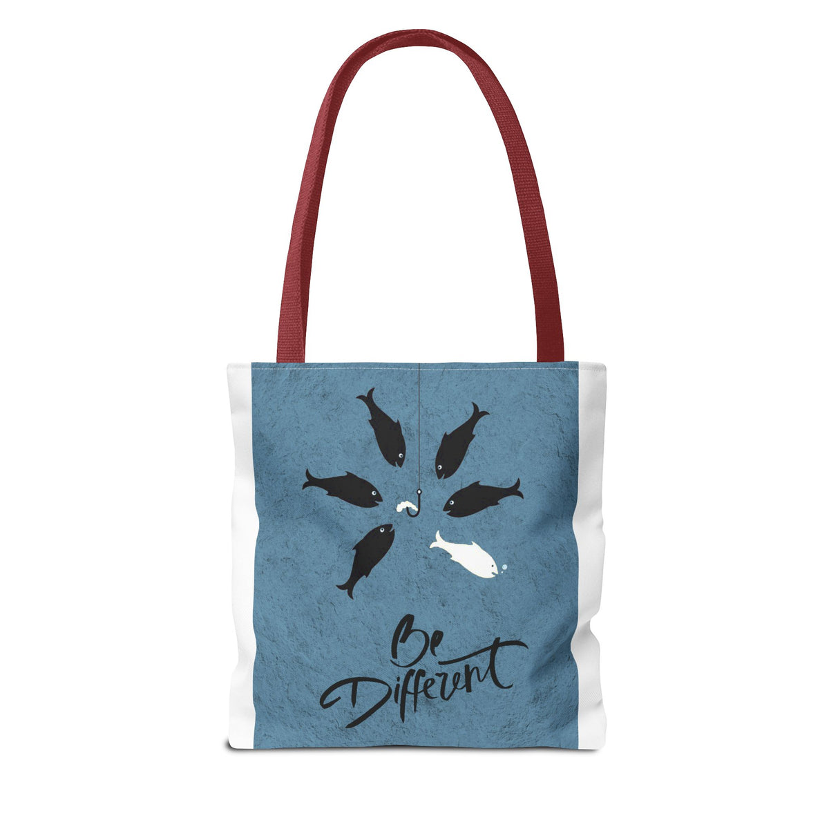 Be Different Whale Tote Bag — Inspirational Ocean Animal Canvas Tote