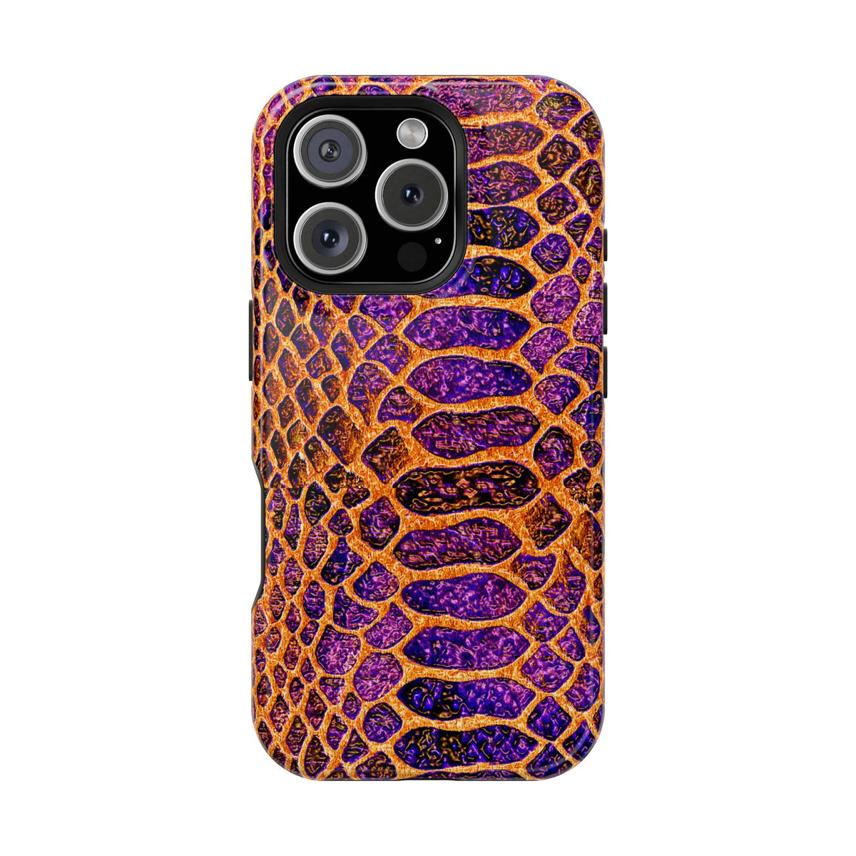 Purple-Gold Snake Skin Magnetic Impact Case