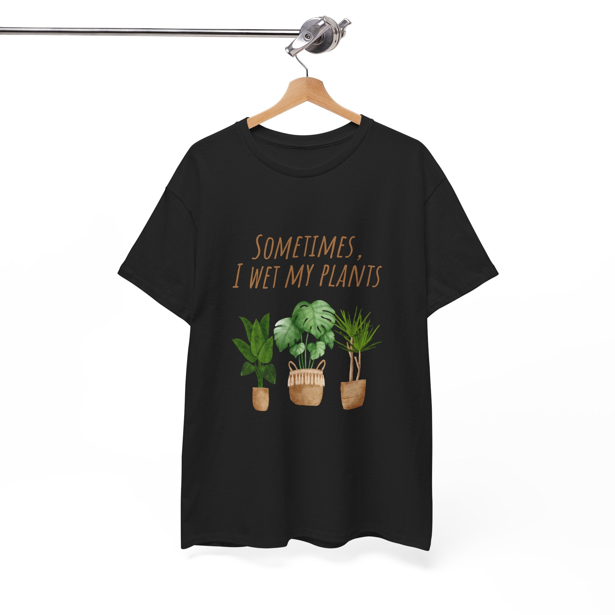 Plant Lover's Tee, Sometimes I Wet My Plants Shirt, Unisex Cotton Tee, Gardener Gift, Eco-Friendly Apparel - Conscience Garment