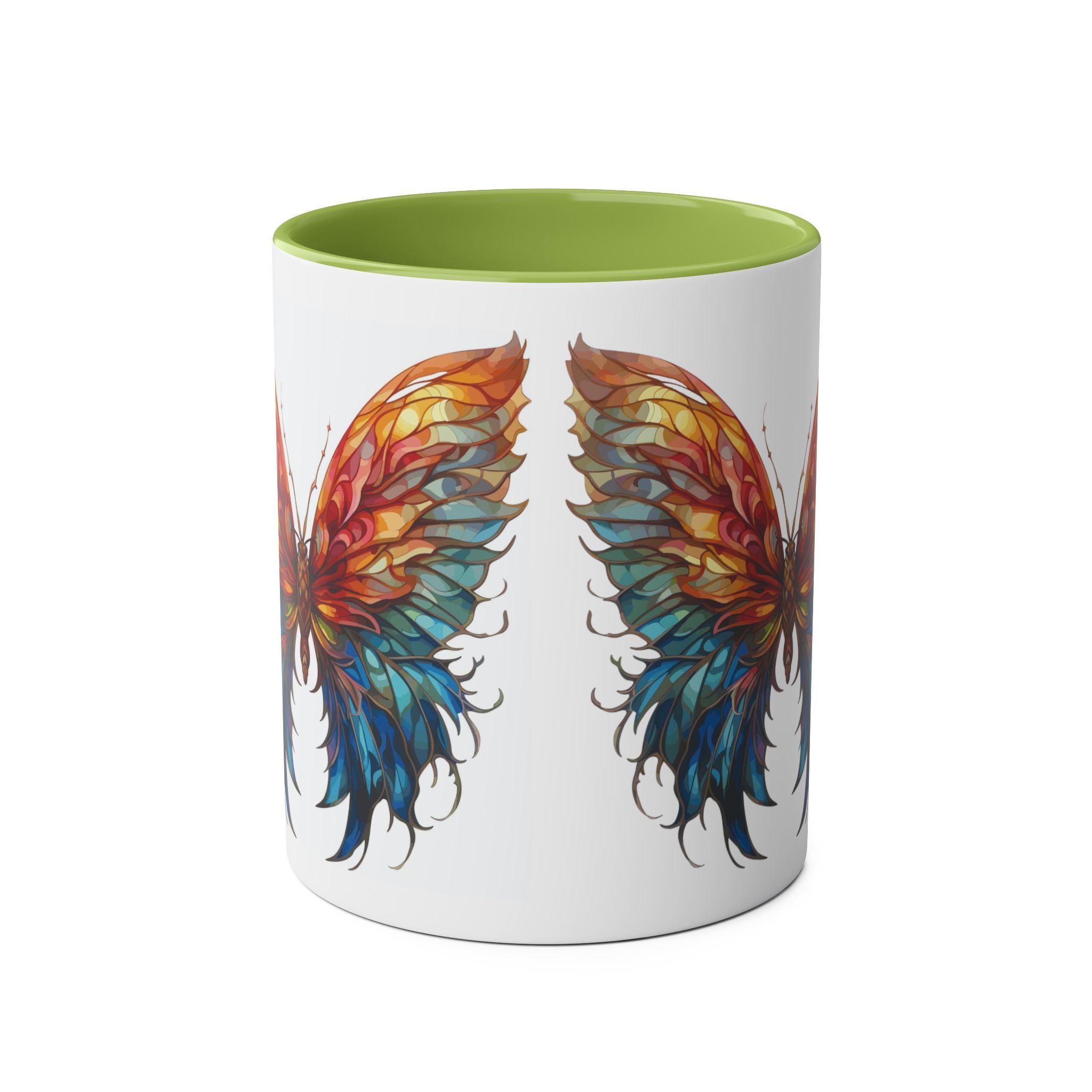 Butterfly Two-Tone Coffee Mug, Birthday Gift, 7 Colors