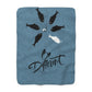 Be Different Sherpa Fleece Blanket — Inspirational Fish Design, Cozy Throw for Gifts & Home