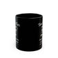 Time Flies Hourglass Mug — "Time Flies, Only You Are In Control" Black Coffee Cup (11oz)