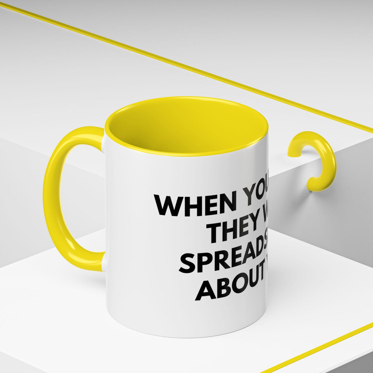 Funny Office Coffee Mug — “When You Excel They Will Spreadsheet About You” Accent Mug