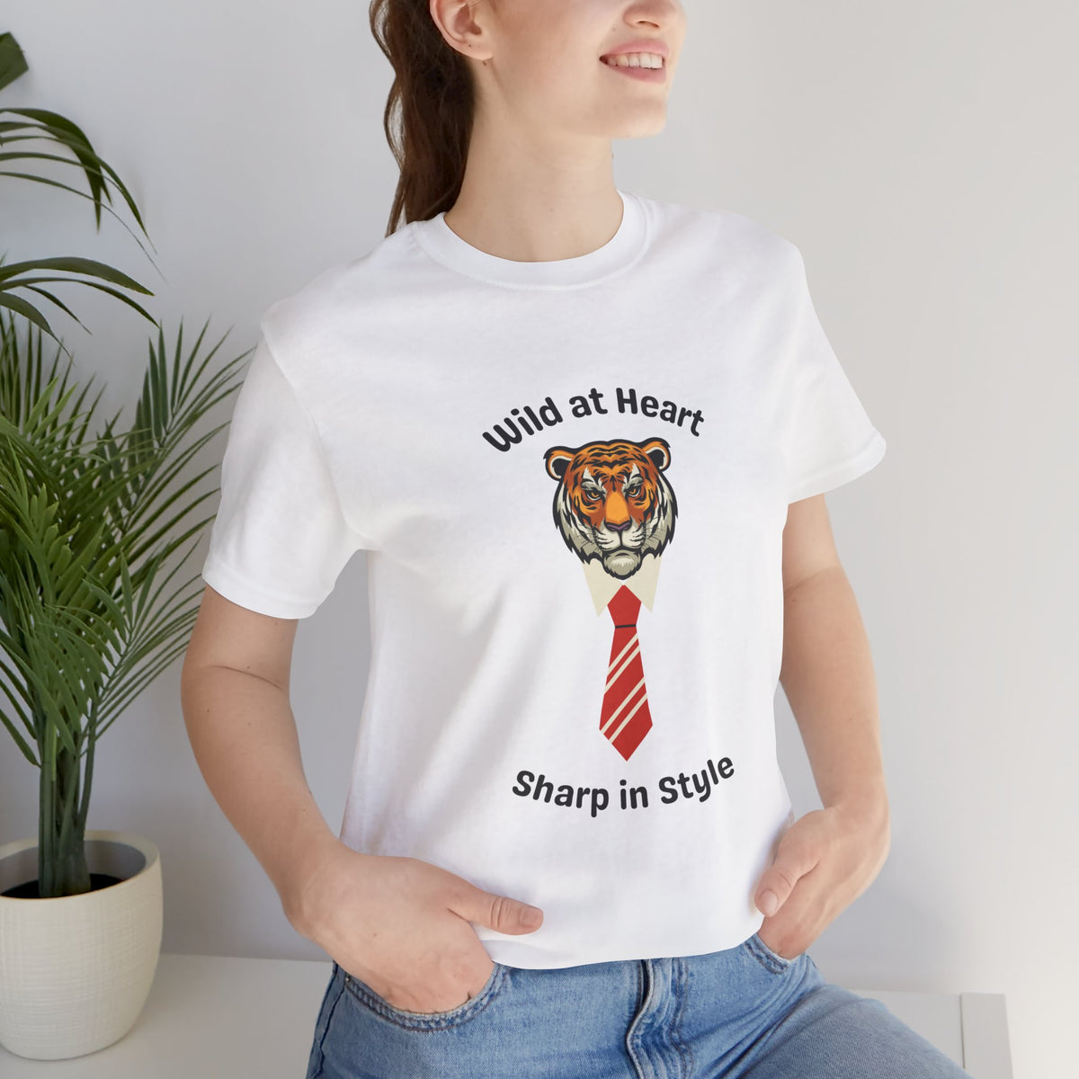 Wild at Heart Tiger Tee - Unisex Jersey Short Sleeve Shirt for Bold Style - Conscience Garment