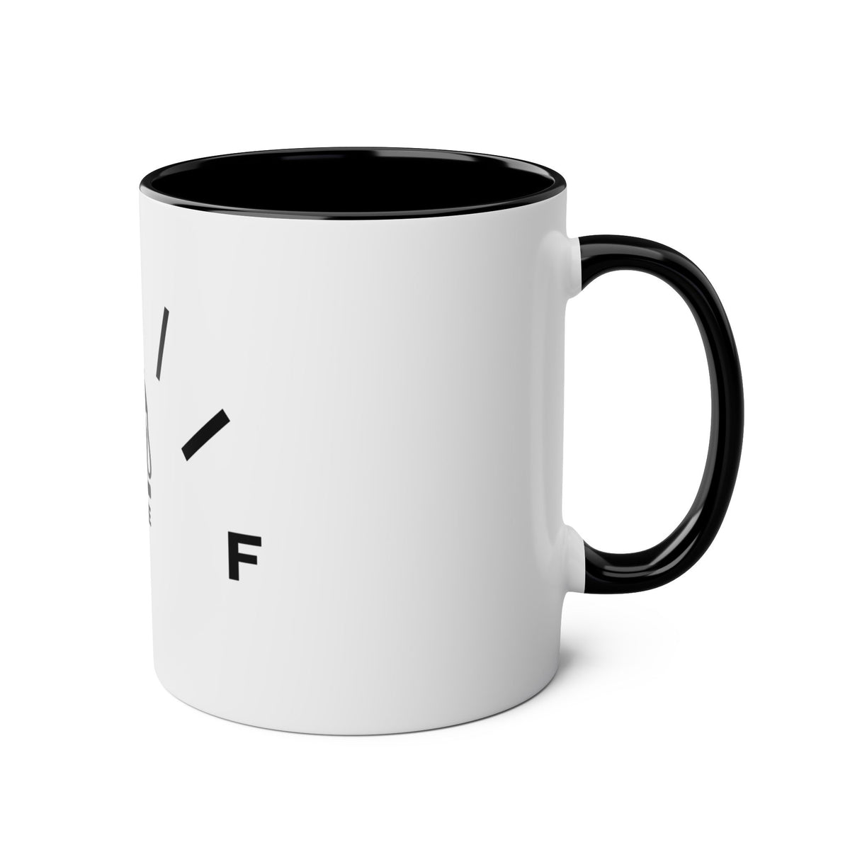 Funny Two-Tone Coffee Mug with Fuel Coffee Gauge Design - Conscience Garment