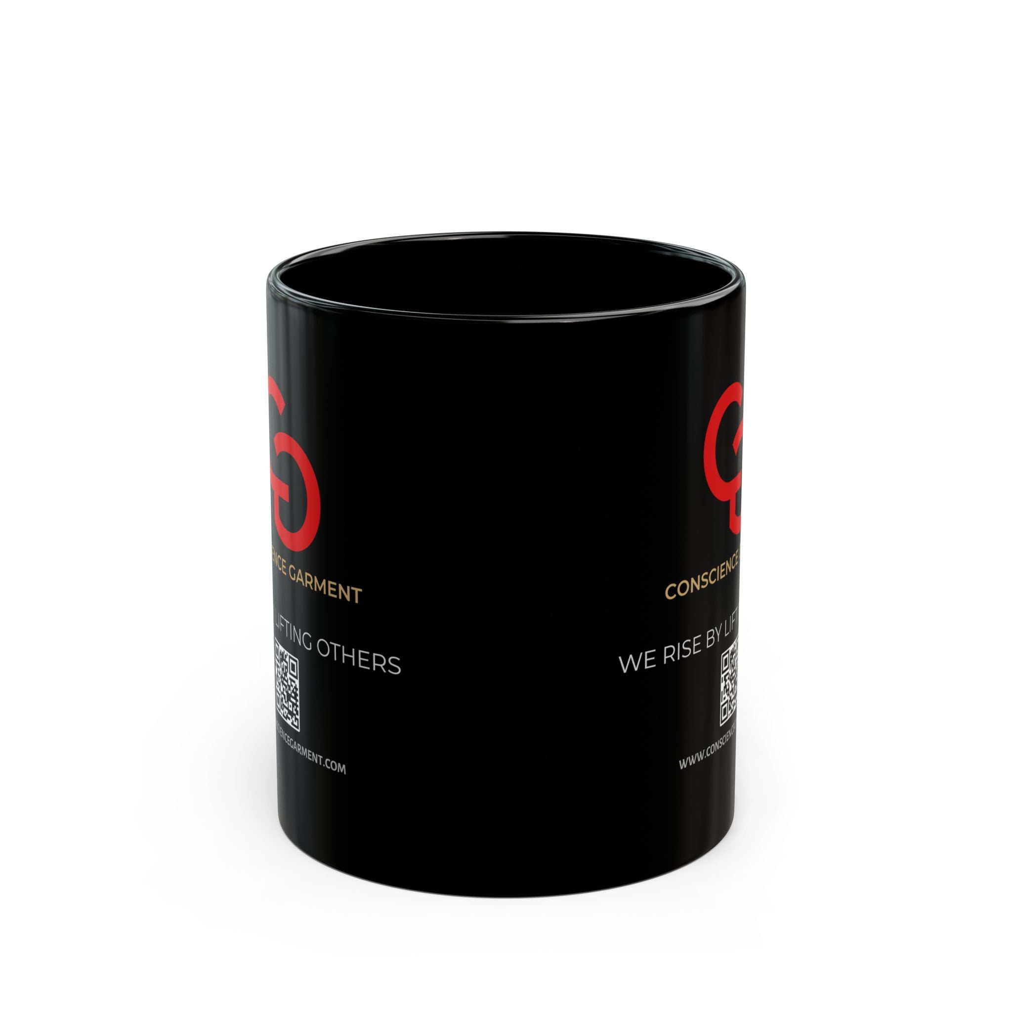 Empowering Black Mug - We Rise by Lifting Others, Unique Gift for Motivational Enthusiasts, Coffee Lovers, Inspirational Decor