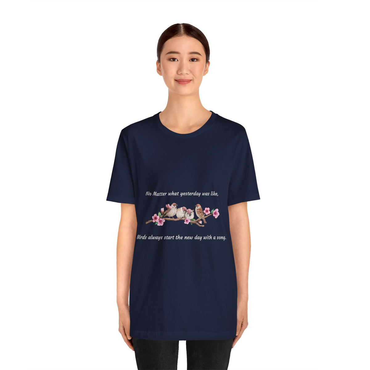 New Day, Inspirational Bird Quote Tee - Unisex Jersey Short Sleeve Shirt - Conscience Garment