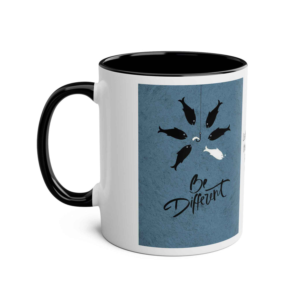 Motivational Two-Tone Mug - Be Different Design, 11oz