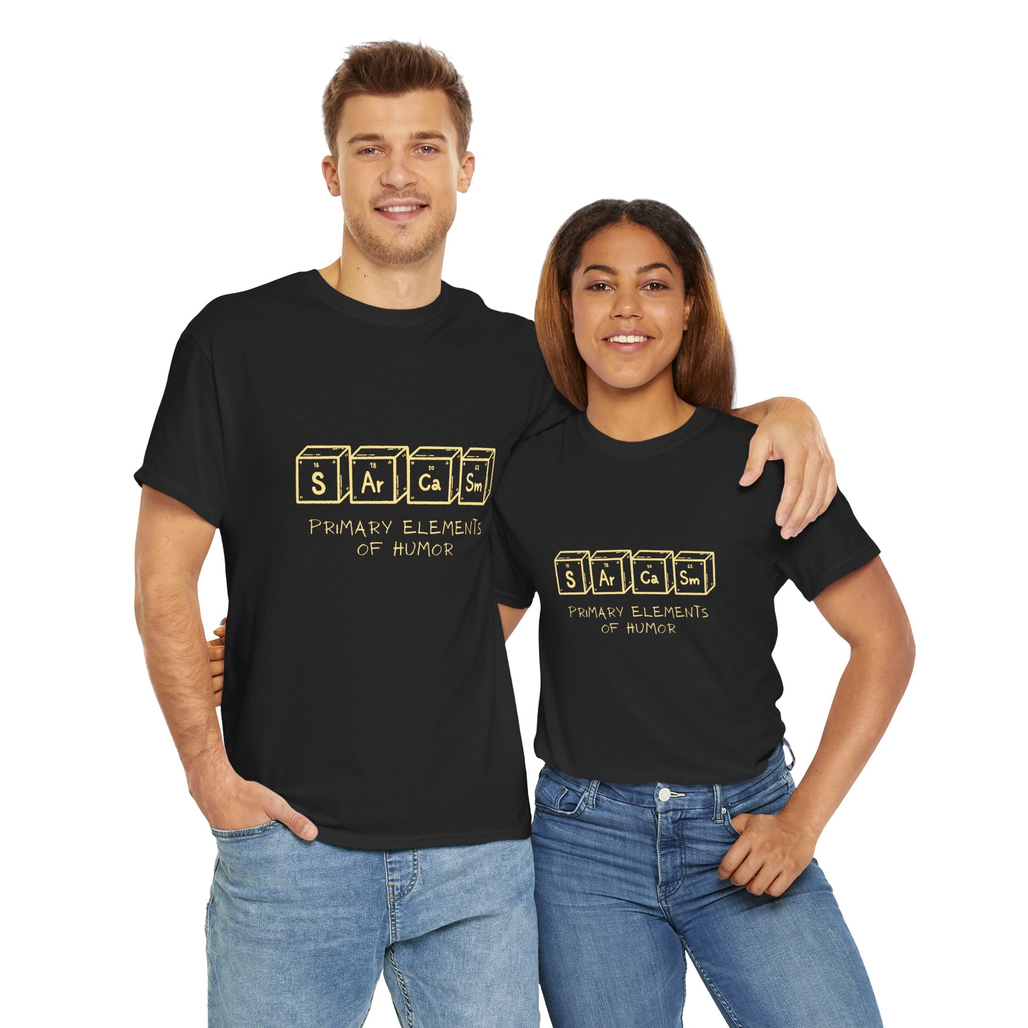 Sarcasm Blocks T-Shirt — “Sarcasm: Primary Elements of Humor” Retro Graphic Tee - Conscience Garment