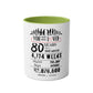 80th Birthday Two-Tone Coffee Mug, 11oz