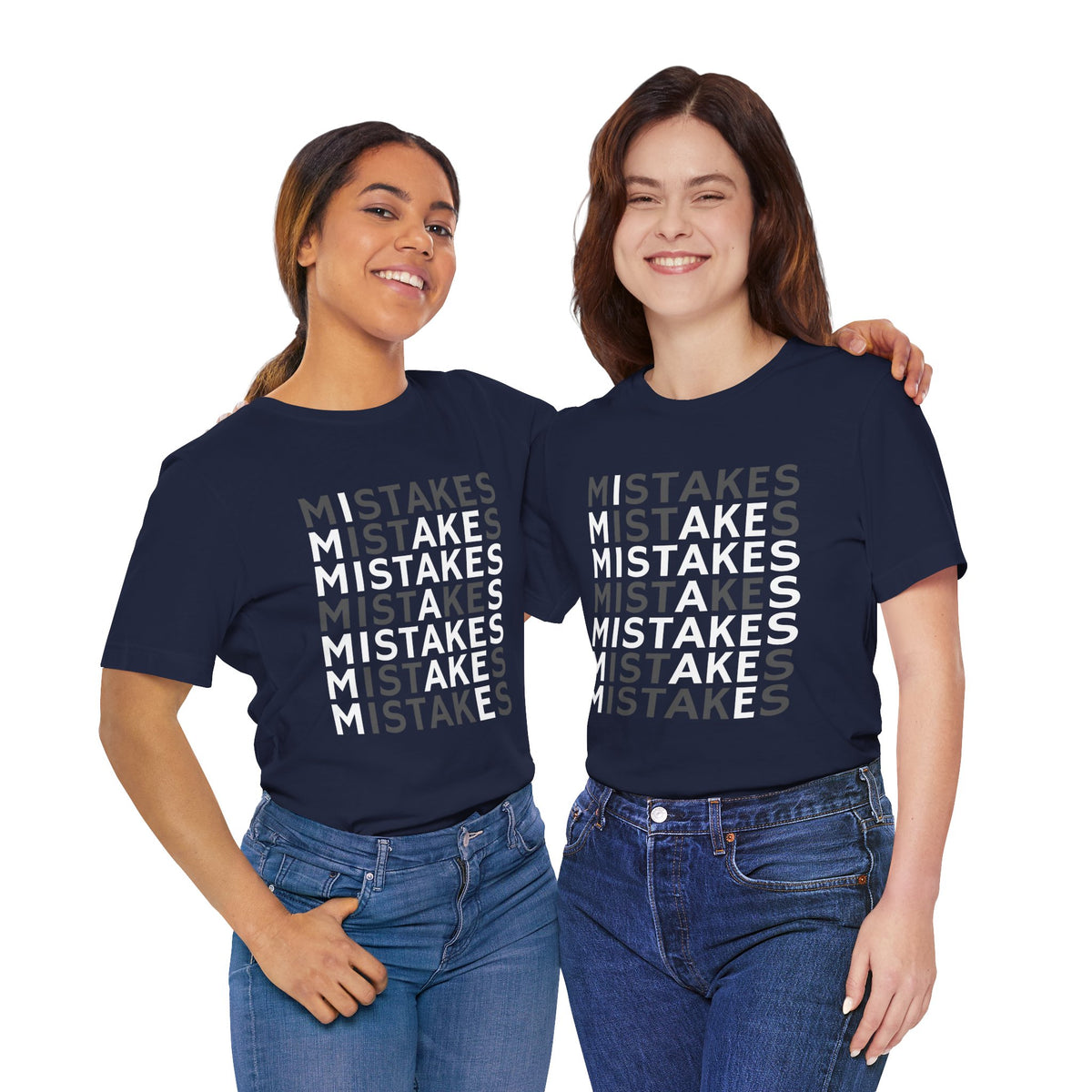 'Mistakes' Typography Black Tee