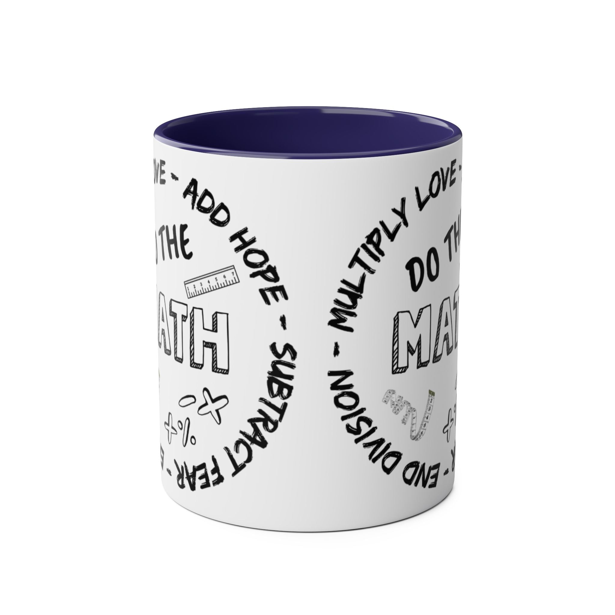 Do the Math Two-Tone Coffee Mug, Birthday Gift, 7 Colors