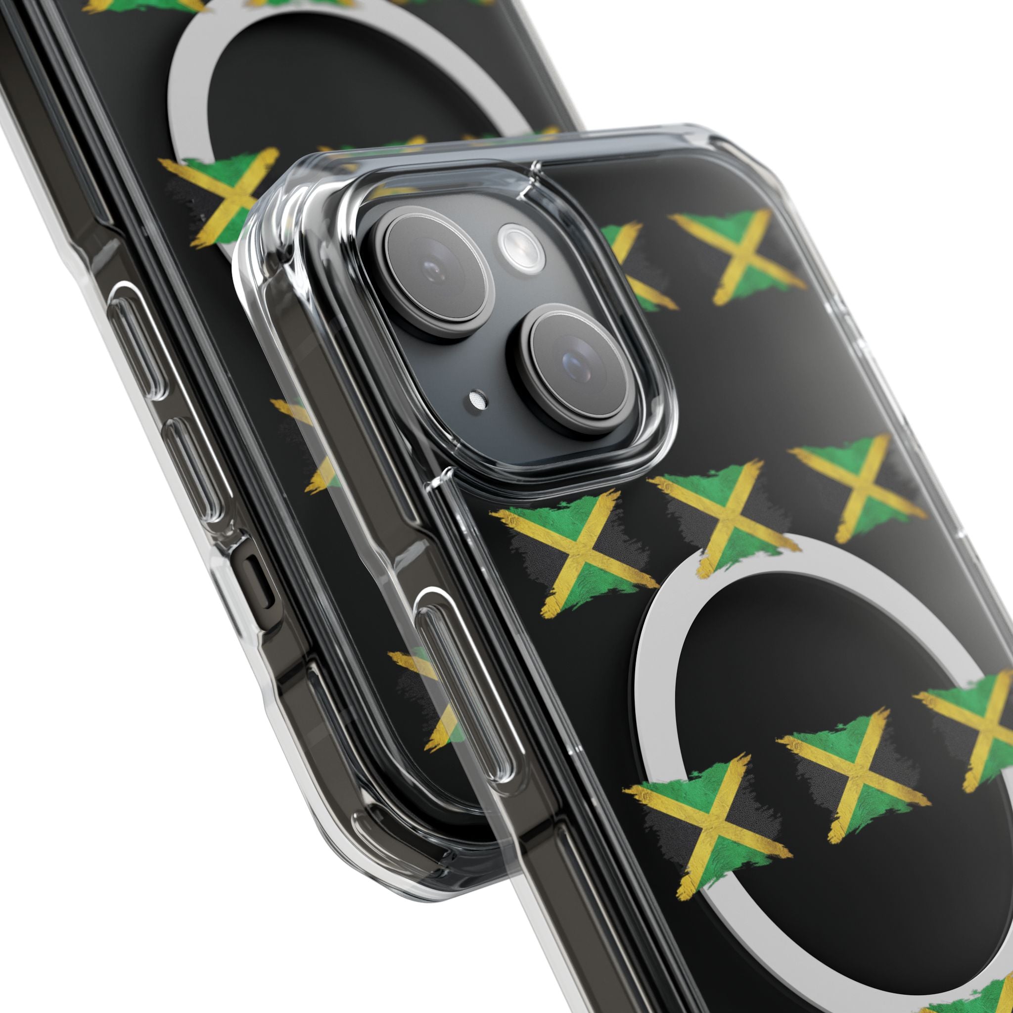 Jamaica Flag Clear Magnetic Phone Case — MagSafe Compatible